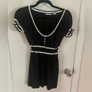 Anthropologie babydoll short sleeve sweater material top